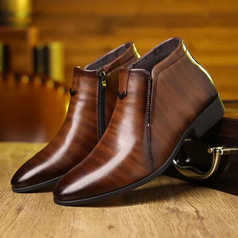 Men Formal Wear With Boots - أحذية رجالي فاخرة موضة عالية الجودة