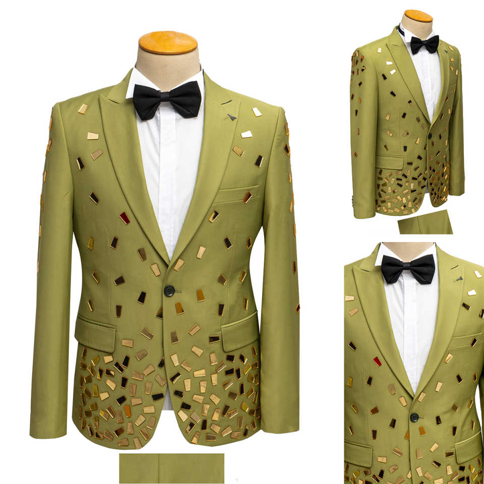 بدلة رجالية رسمية مرصعة بالألم - مراجعة Men Formal Wear Modern وسعره