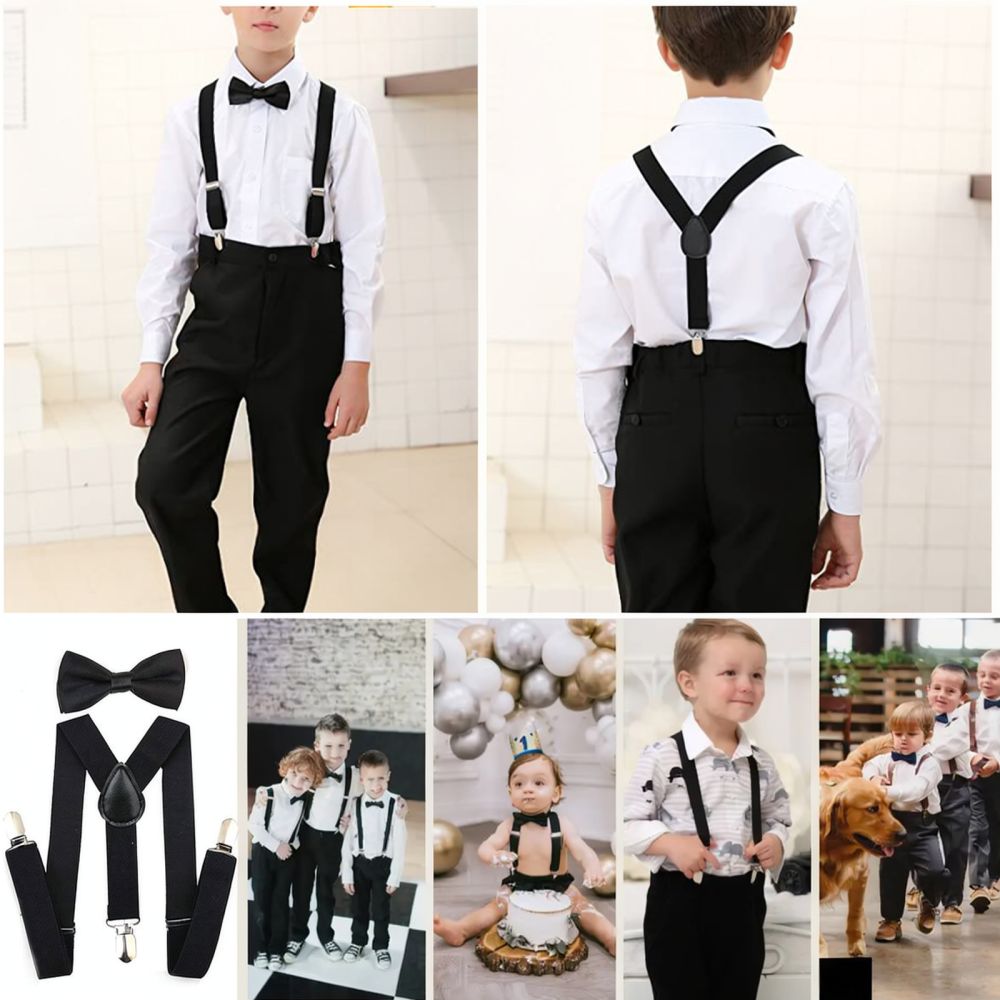 حمالات أنيقة بنقشة البولكا دوت - مراجعة Men'S Formal Wear With Suspenders وسعره